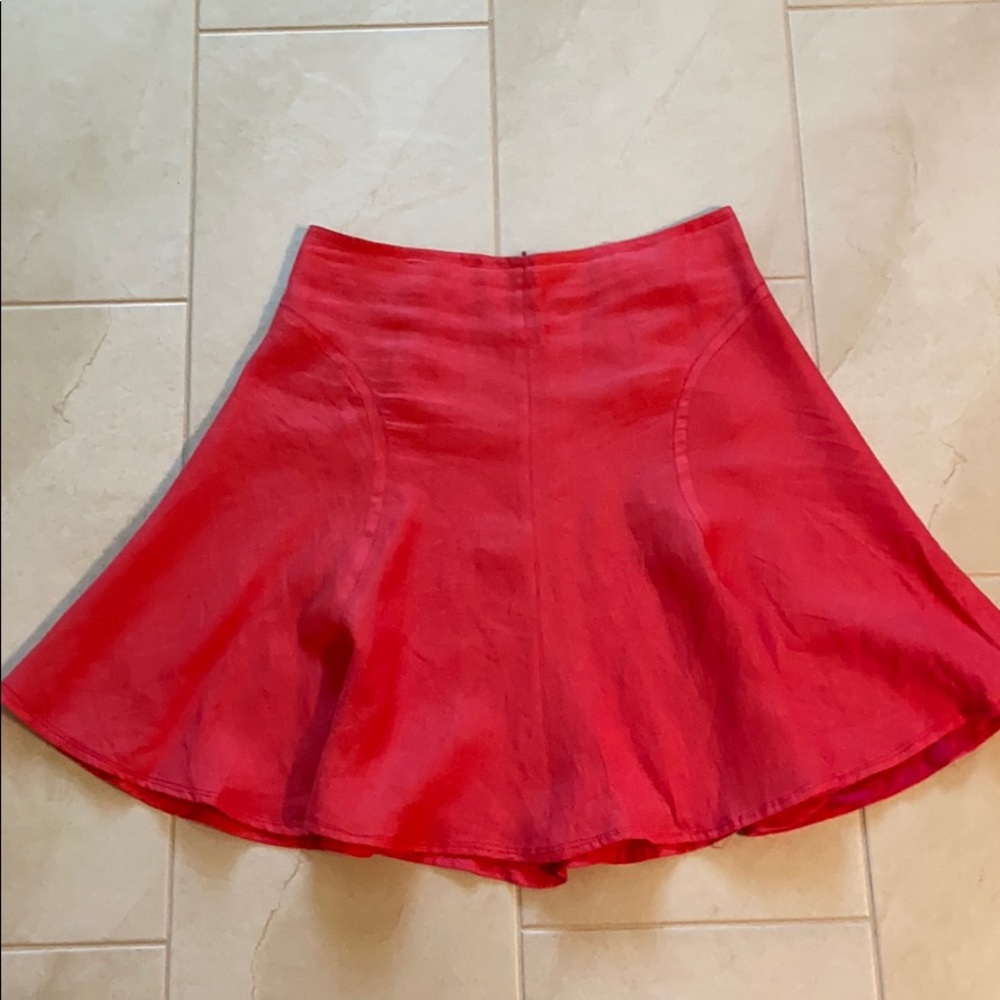 Zara Woman coral skirt